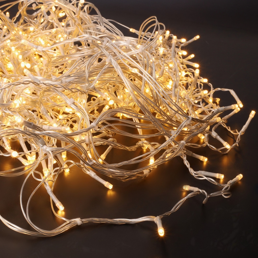 LED Zunanja božična zavesa 360xLED/8 funkcij 15m IP44 topla bela