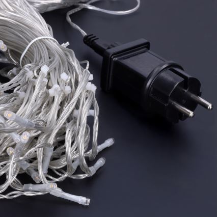 LED Zunanja božična zavesa 360xLED/8 funkcij 15m IP44 topla bela