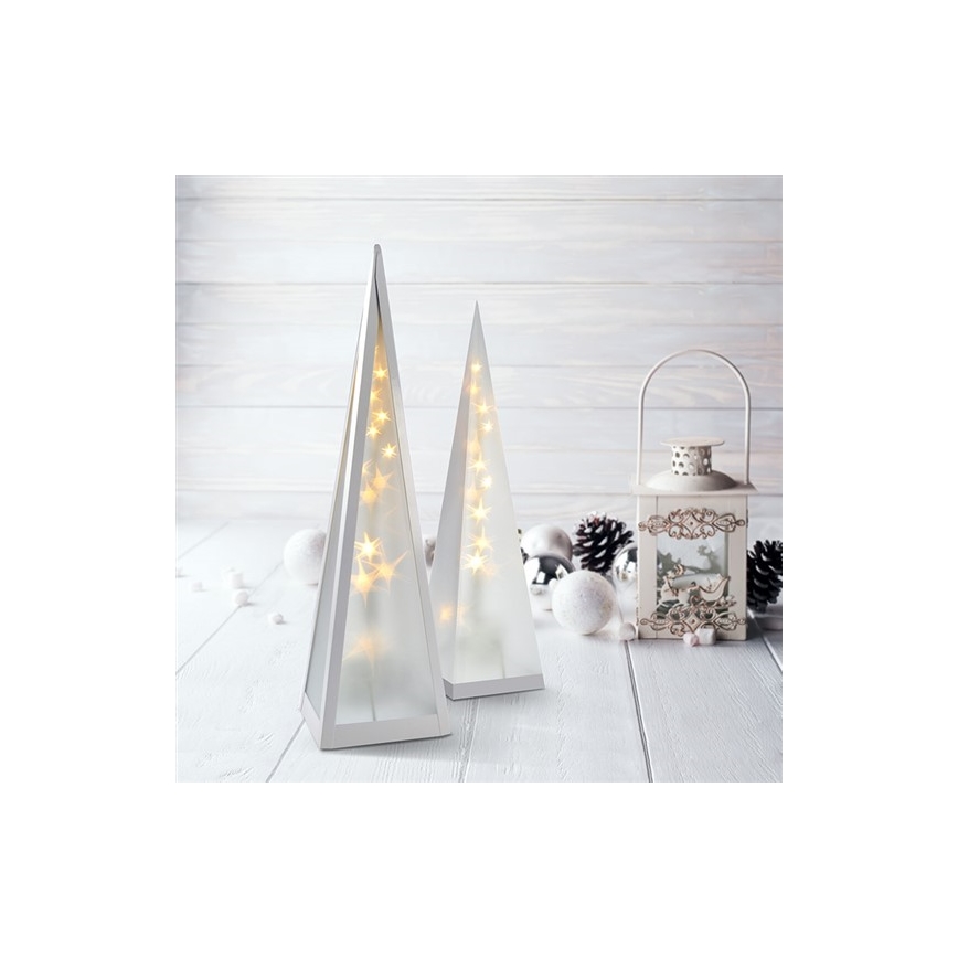 LED Božični okrasek 3D drevesce 1xLED/3xAA