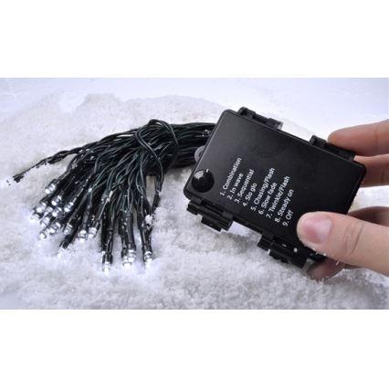 LED Božična zunanja veriga 8 m 50xLED/3xAA topla bela IP44