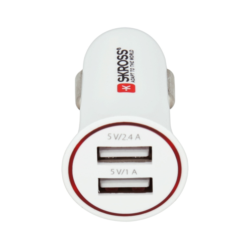Avto polnilnik 2xUSB/3400mA/12-24V/5V