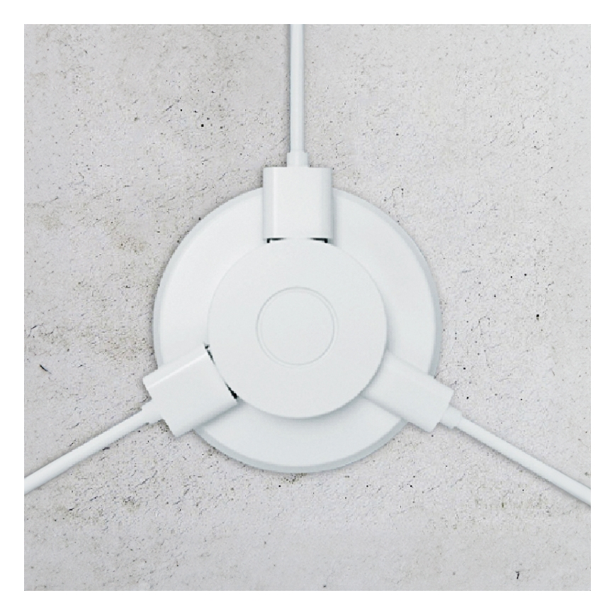 Vgradni USB polnilec USB A+C bela