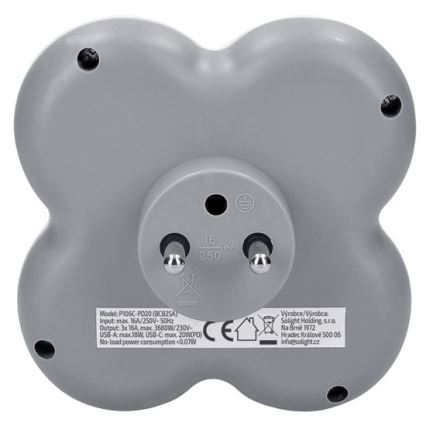 Razdelilec 3x 16A + hitri USB A+C polnilec 20W