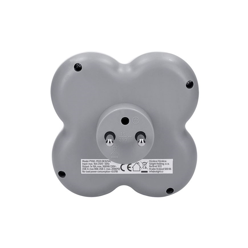 Razdelilec 3x 16A + hitri USB A+C polnilec 20W