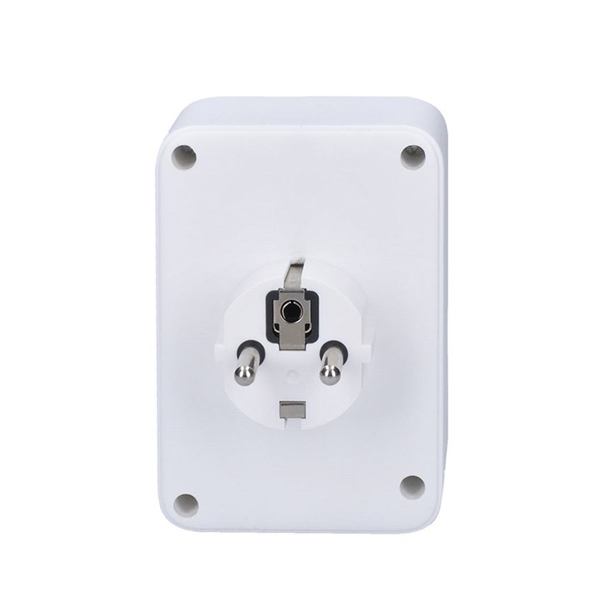 Večvtičnica 1x16A+2x 2,5A z 2xUSB A+C polnilcem bela