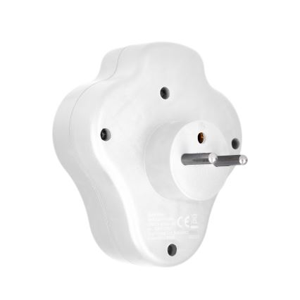 Razdelilna vtičnica z USB A+C polnilnikom in stikalom 2x10A bela