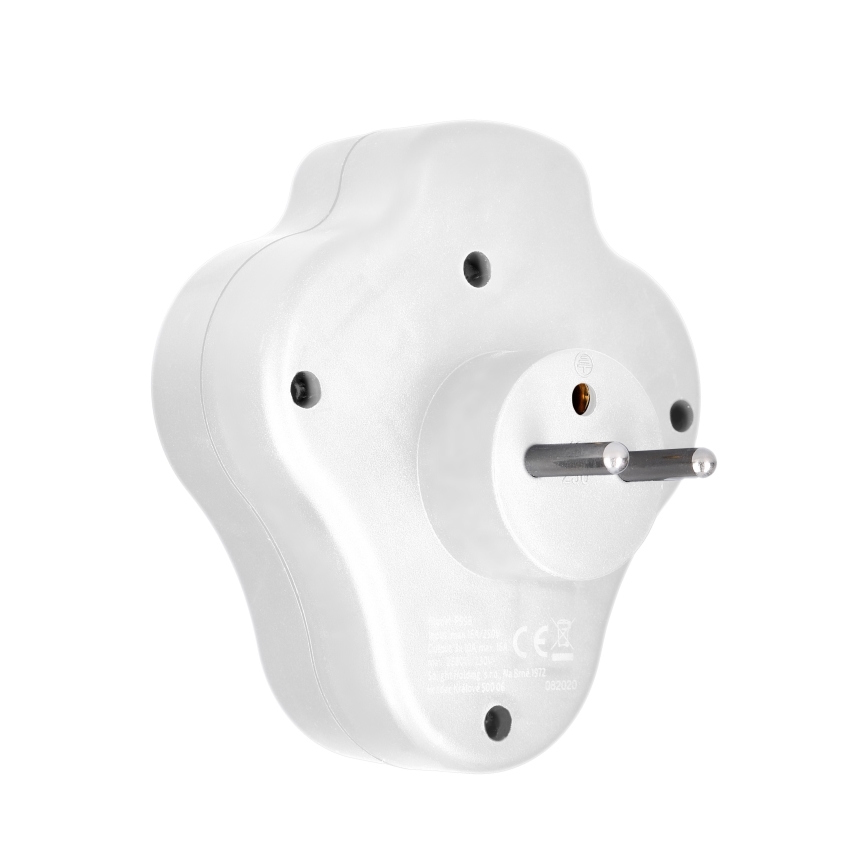 Razdelilna vtičnica z USB A+C polnilnikom in stikalom 2x10A bela