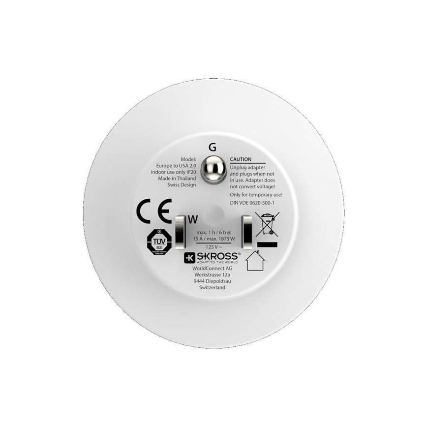 Potovalni adapter USA 15A