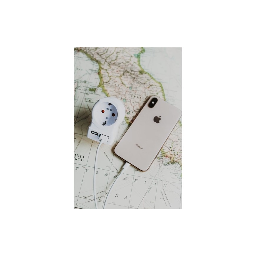 Potovalni adapter za ZDA 230V + 2x USB
