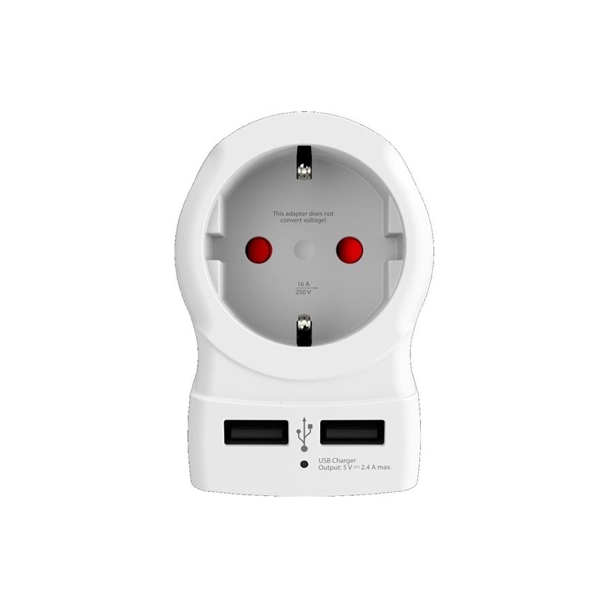 Potovalni adapter za ZDA 230V + 2x USB