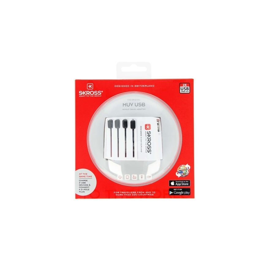 Mednarodni potovalni adapter 230V230V + 2x USB