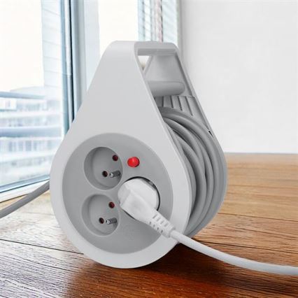 Podaljševalni kabel s kolutom, 3 vtičnice, 10 m