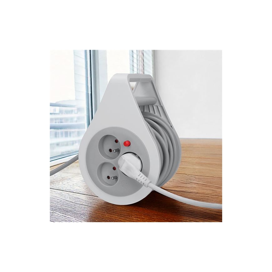 Podaljševalni kabel s kolutom, 3 vtičnice, 10 m