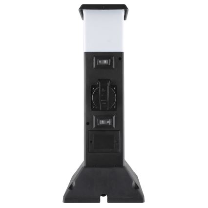 Zunanja svetilka z dvema vtičnicama 1xE14/15W/230V IP44 črna