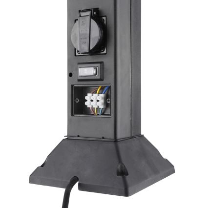 Zunanja svetilka z dvema vtičnicama 1xE14/15W/230V IP44 črna