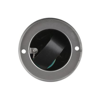 Zunanji stebriček z vtičnicami 2Z 230V IP44 mat krom okrogla
