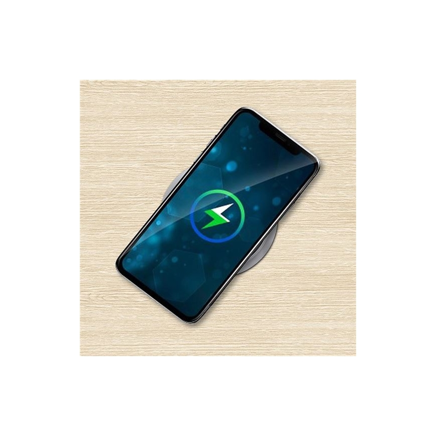 Stebriček z vtičnicami za namizno desko  3x230V + 2xUSB + brezžično polnjenje
