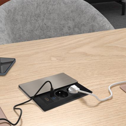 Vgradna vtičnica 20 W, 2 vtičnici + USB-A + USB-C + HDMI