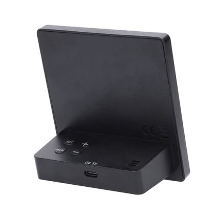 Digitalni termometer 5V/2xAAA + 2xAAA črn