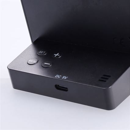 Digitalni termometer 5V/2xAAA + 2xAAA črn