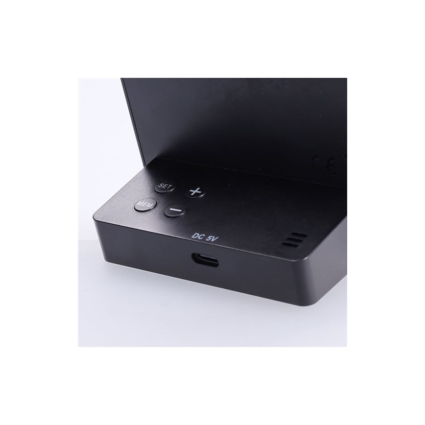 Digitalni termometer 5V/2xAAA + 2xAAA črn