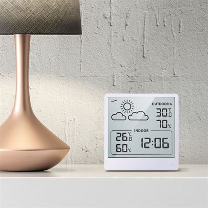 Digitalni termometer 5V/2xAAA + 2xAAA bela