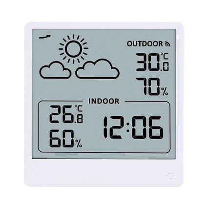 Digitalni termometer 5V/2xAAA + 2xAAA bela