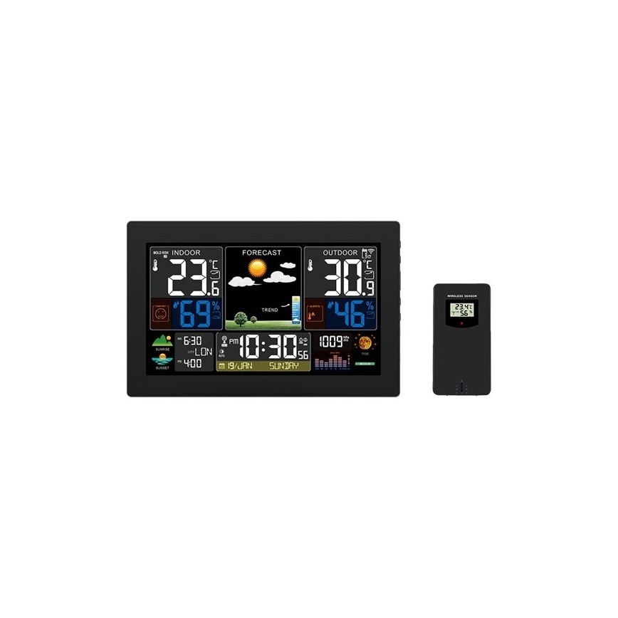 Vremenska postaja z barvnim LCD zaslonom 230V/2xAA + 2xAA
