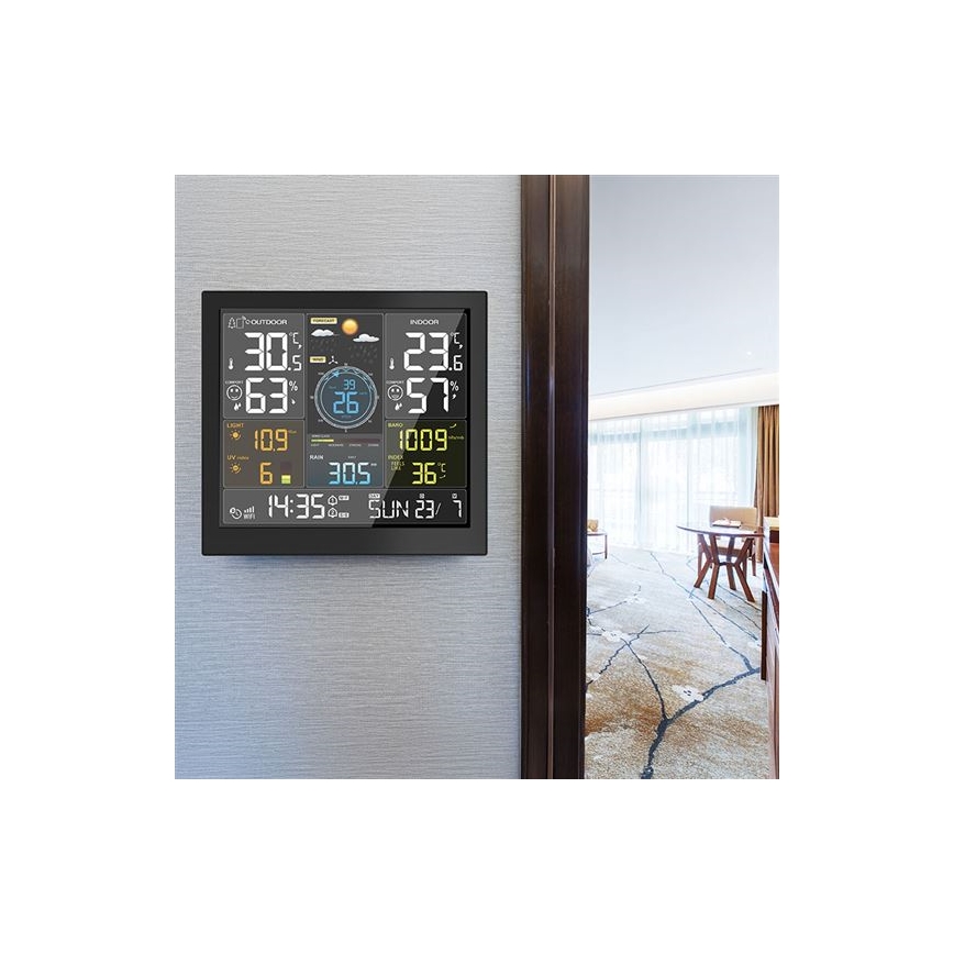 Profesionalna meteorološka postaja z LCD zaslonom 5V/2xAA + 3xAAA Wi-Fi