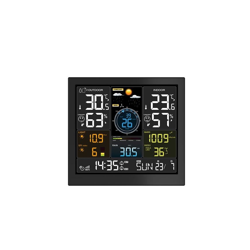 Profesionalna meteorološka postaja z LCD zaslonom 5V/2xAA + 3xAAA Wi-Fi