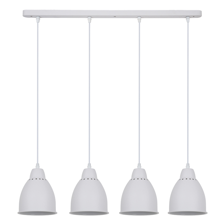 Lestenec 4xE27/60W/230V bela 14cm