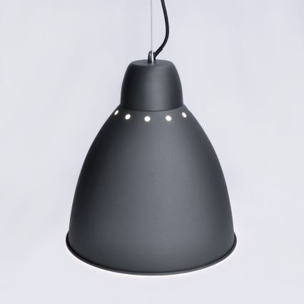 LED Lestenec 1xE27/8W/230V črn 29,5cm