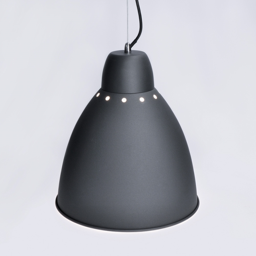 LED Lestenec 1xE27/8W/230V črn 29,5cm