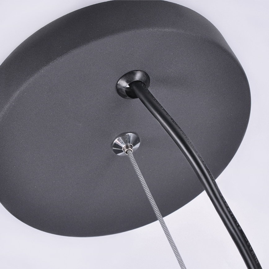 LED Lestenec 1xE27/8W/230V črn 29,5cm