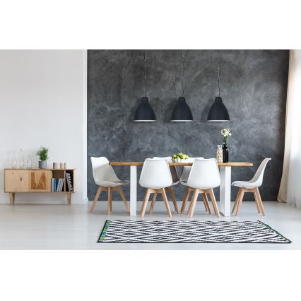 LED Lestenec 1xE27/8W/230V črn 29,5cm