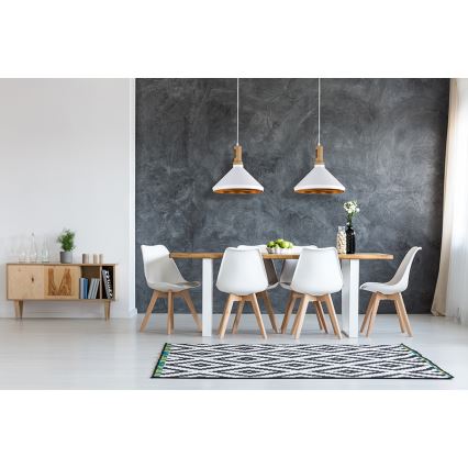 LED Lestenec 1xE27/8W/230V bel 35cm