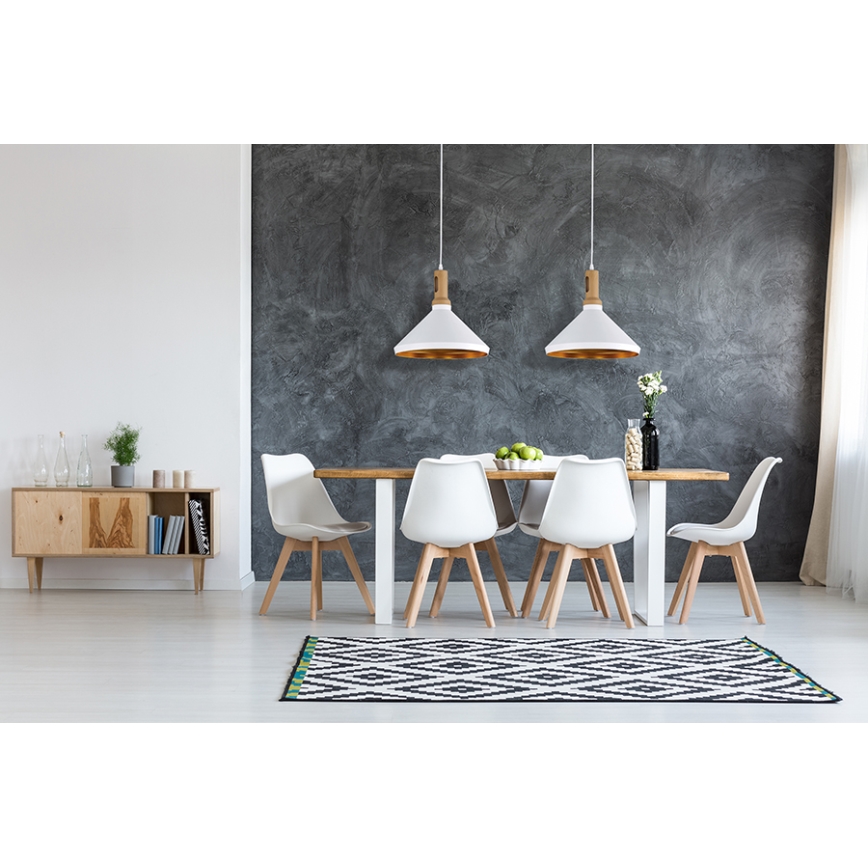 LED Lestenec 1xE27/8W/230V bel 35cm