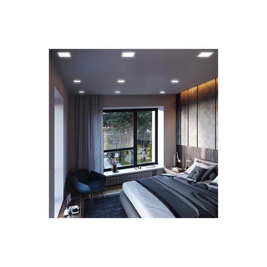 LED panel LED/12W/230V 3000/4000/6000K 17x17 cm bela