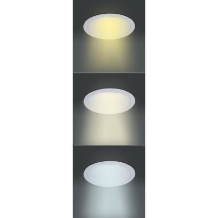 Vgradna LED stropna svetilka LED/24W/230V 3000/4000/6000K premer 30 cm bela
