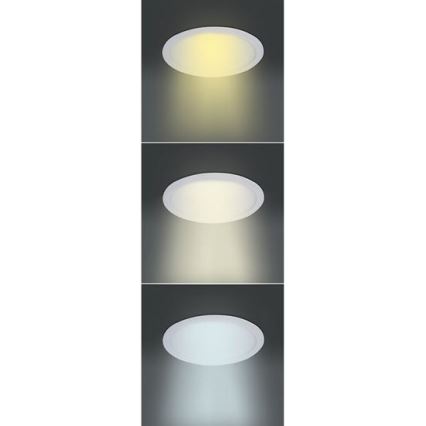 LED panel, 6 W, 230 V, 3000/4000/6000 K, Ø 12 cm, bela