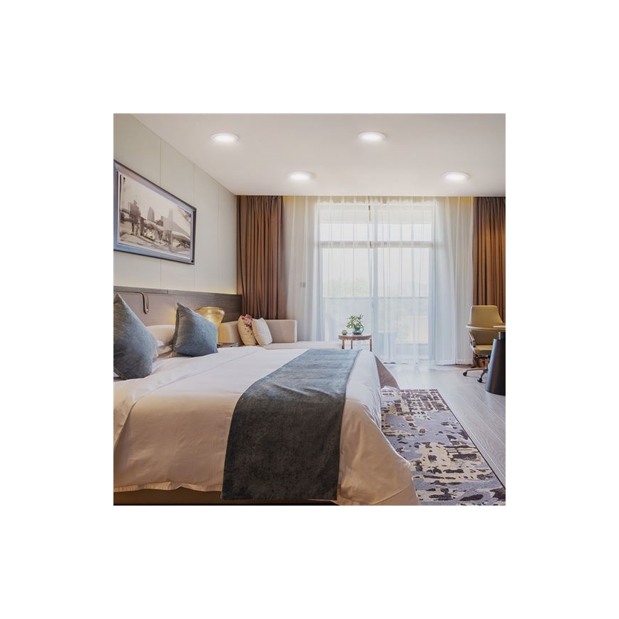 Vgradna LED stropna svetilka LED/6W/230V 3000/4000/6000K premer 12 cm bela