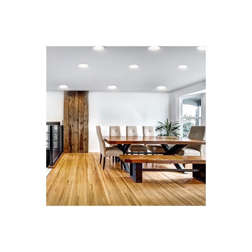 Vgradna LED stropna svetilka LED/6W/230V 3000/4000/6000K premer 12 cm bela