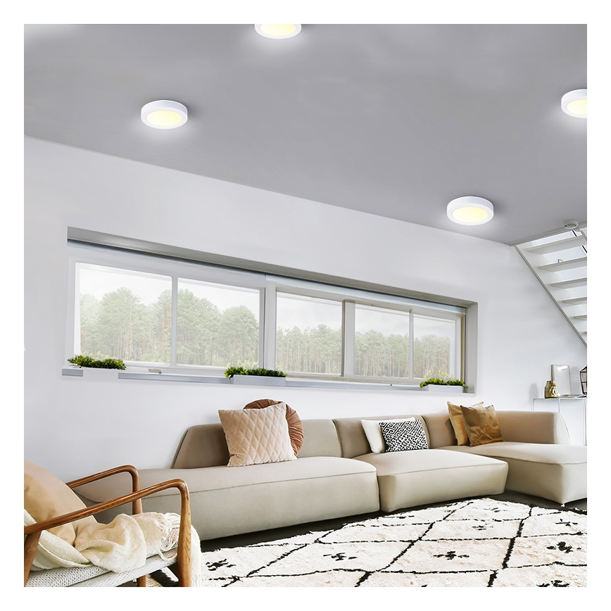 LED stropna svetilka LED/12W/230V 3000/4000/6000K premer 17 cm bela