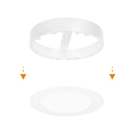 LED površinski/vgradni panel 2 v 1 LED/12W/230V 3000/4000/6000K Ø17cm IP54 bela