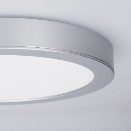LED panel 2 v 1 za površinsko ali vgradno montažo 18W/230V 3000/4000/6000K premer 22,5 cm IP54 srebrna