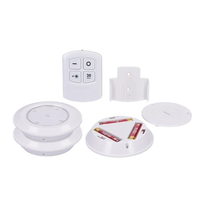 KOMPLET 3x LED Zatemnitvena svetilka z daljinskim upravljalnikom LED/3xAAA