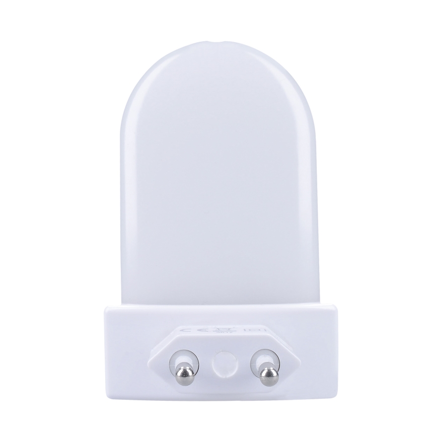 LED RGB Orientacijska svetilka v vtičnico s senzorjem mraka LED/0,5W/230V