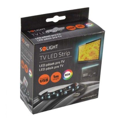 KOMPLET 2x LED RGB Trak za TV z daljinskim upravljalnikom IP65 LED/USB 50cm