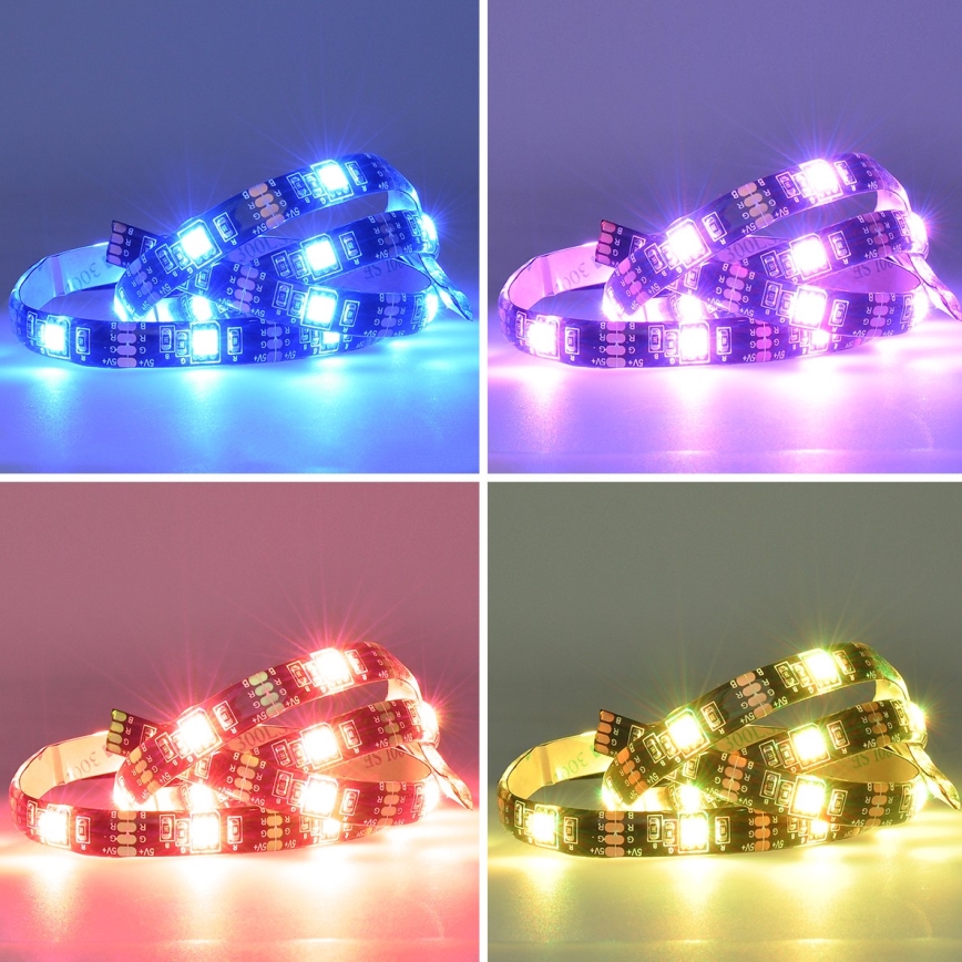 LED RGB Zatemnitveni trak za TV LED/6W/5V Wi-Fi Tuya + Daljinski upravljalnik 0,5m
