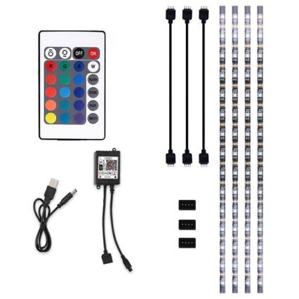 LED RGB Zatemnitveni trak za TV LED/6W/5V Wi-Fi Tuya + Daljinski upravljalnik 0,5m